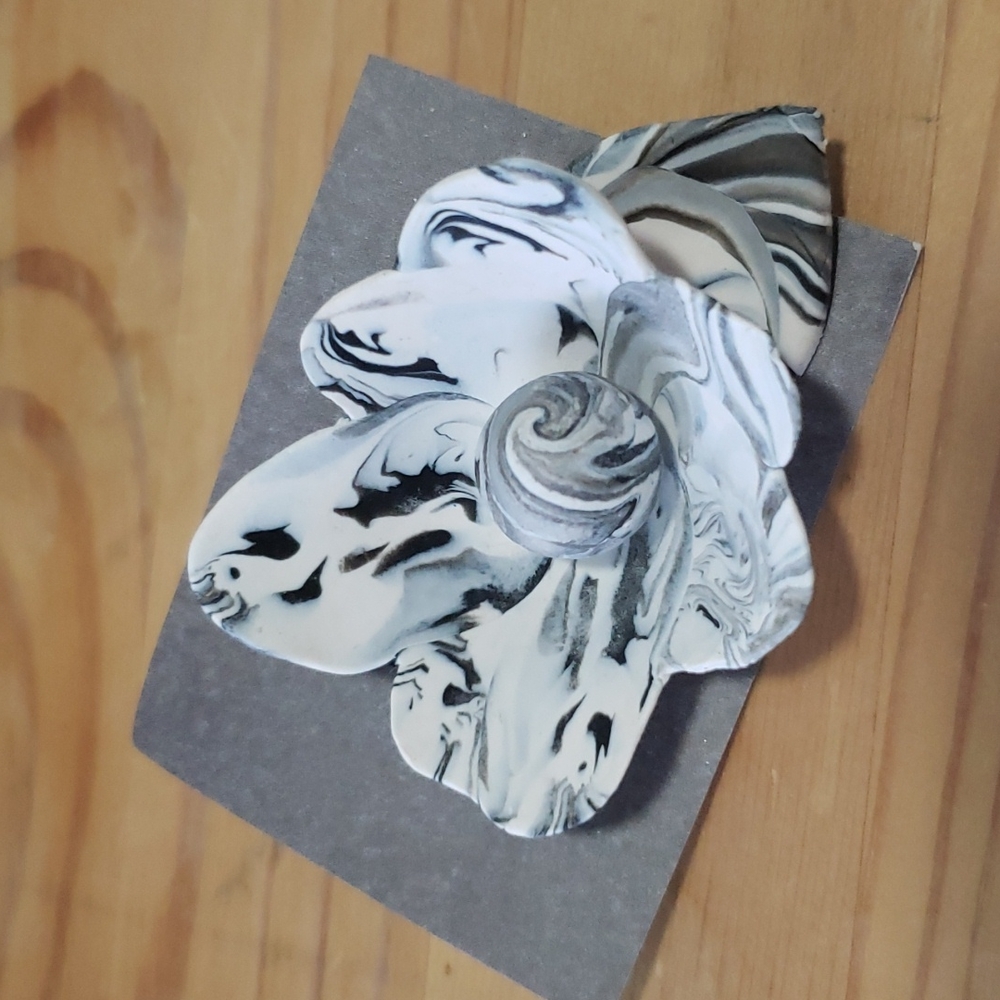 Handmade polymer clay flower pin